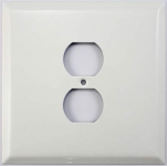 Jumbo White Two Gang One Duplex Outlet Switch Plate