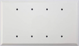 Jumbo White 4 Gang Blank Wall Plate