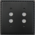 Egg & Dart Oil Rubbed Bronze Two Gang Push Button Light Switch Plate