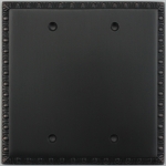 Egg & Dart Oil Rubbed Bronze Two Gang Blank Outlet Wall Plate