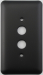 Rounded Black 1 Gang Push Button Switch Plate