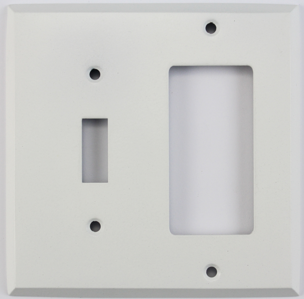 Classic Accents, Inc.: Matte White 2 Gang Combo Wall Plate - 1 Toggle ...