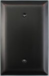 Jumbo Stamped Oil Rubbed Bronze One Gang Blank Wall Plate