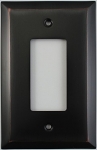 Jumbo Stamped Oil Rubbed Bronze One Gang GFI/Rocker Opening Wall Plate