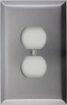 Jumbo Satin Stainless Steel One Gang Duplex Outlet Switch Plate