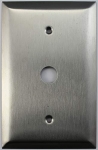 Jumbo Satin Stainless Steel 1 Gang Wall Plate 5/8" Dia. Center Hole