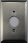 Jumbo Satin Stainless Steel 1 Gang Wall Plate for Round Outlet