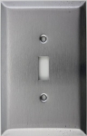 Jumbo Satin Stainless Steel One Gang Toggle Switch Plate