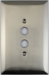 Jumbo Stamped Satin Nickel One Gang Push Button Switch Wall Plate