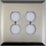 Jumbo Stamped Two Gang Duplex Outlet Wall Plate