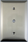 Jumbo Stamped Satin Nickel One Gang Cable TV Wall Plate