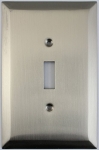 Jumbo Stamped Satin Nickel One Gang Toggle Light Switch Wall Plate