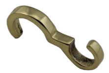 Polished Brass Thin Profile Hook (011)